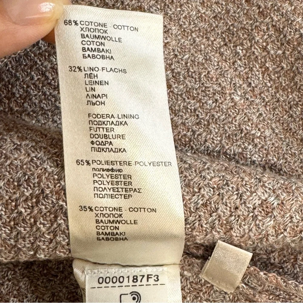 Falconeri Italy Cotton Linen Knit Blazer Small Beige Mélange - Picture 13 of 13